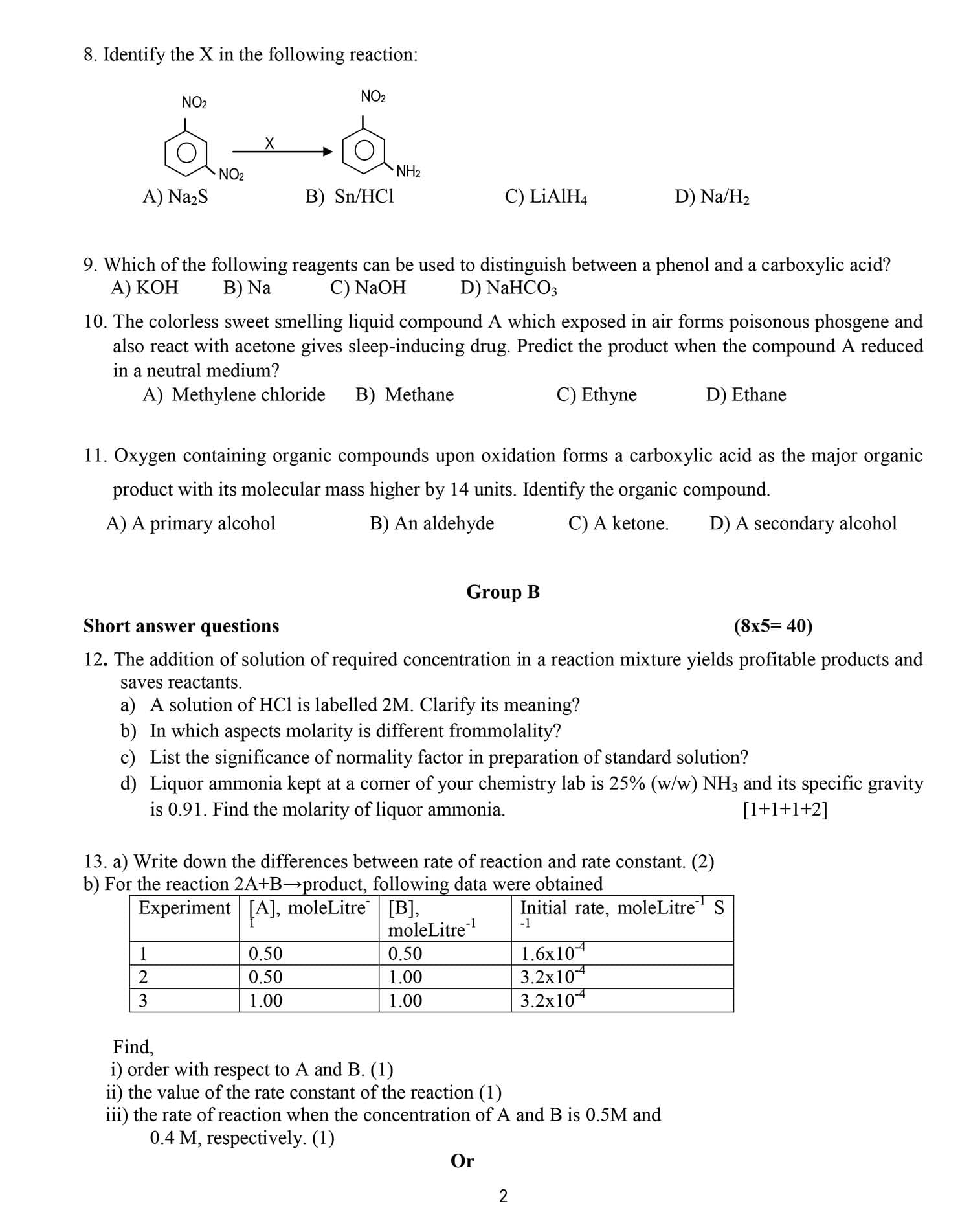 Class 12 Chemistry Model Question 2082 (With Solution) Image 2