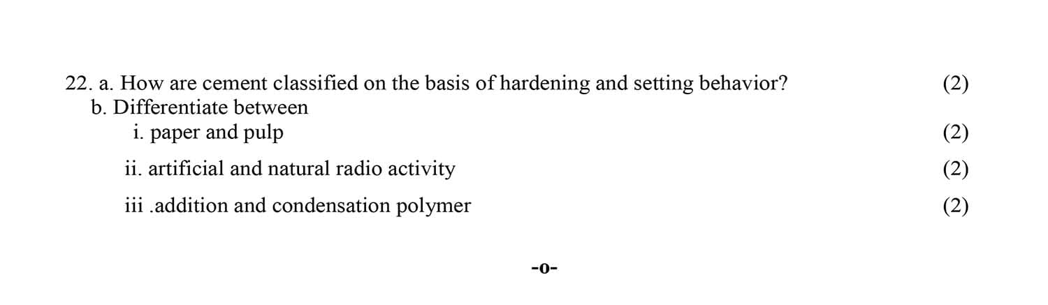 Class 12 Chemistry Model Question 2082 (With Solution) Image 5
