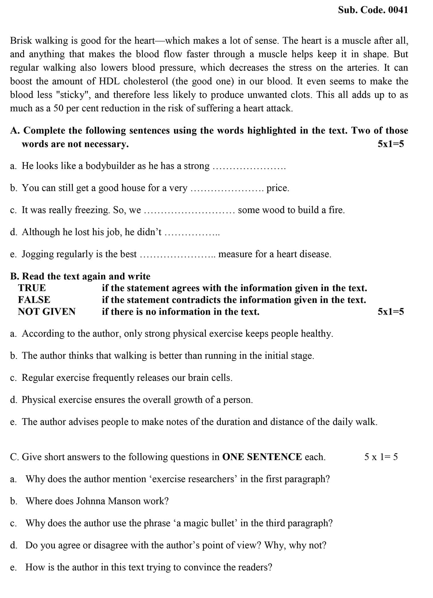 Class 12 English  Model Question 2082 (With Solution) Image 2