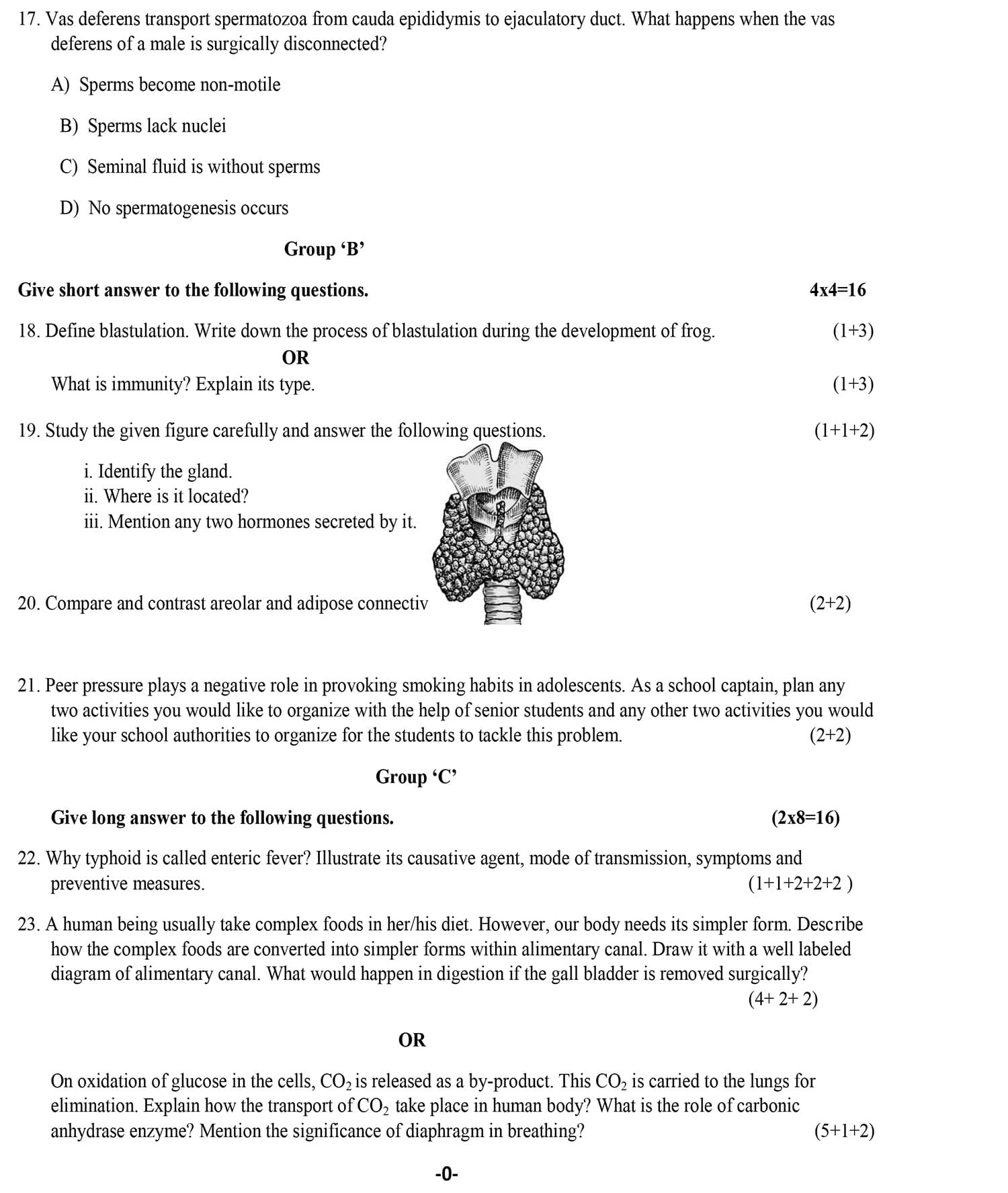 Class 12 Biology Model Question 2082 (With Solution) Image 4