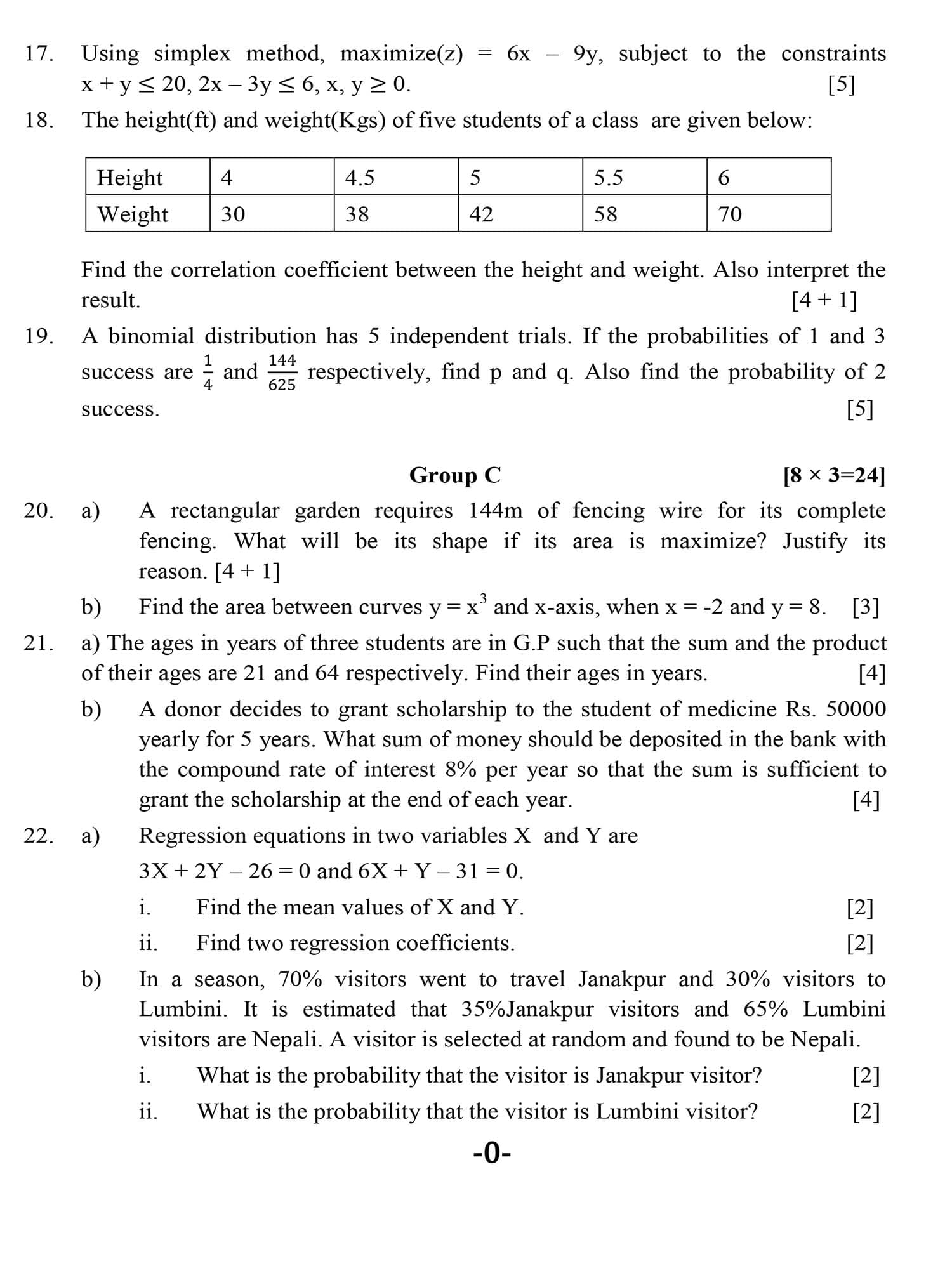 Class 12 Business Math Model Question 2082 (With Solution) Image 3