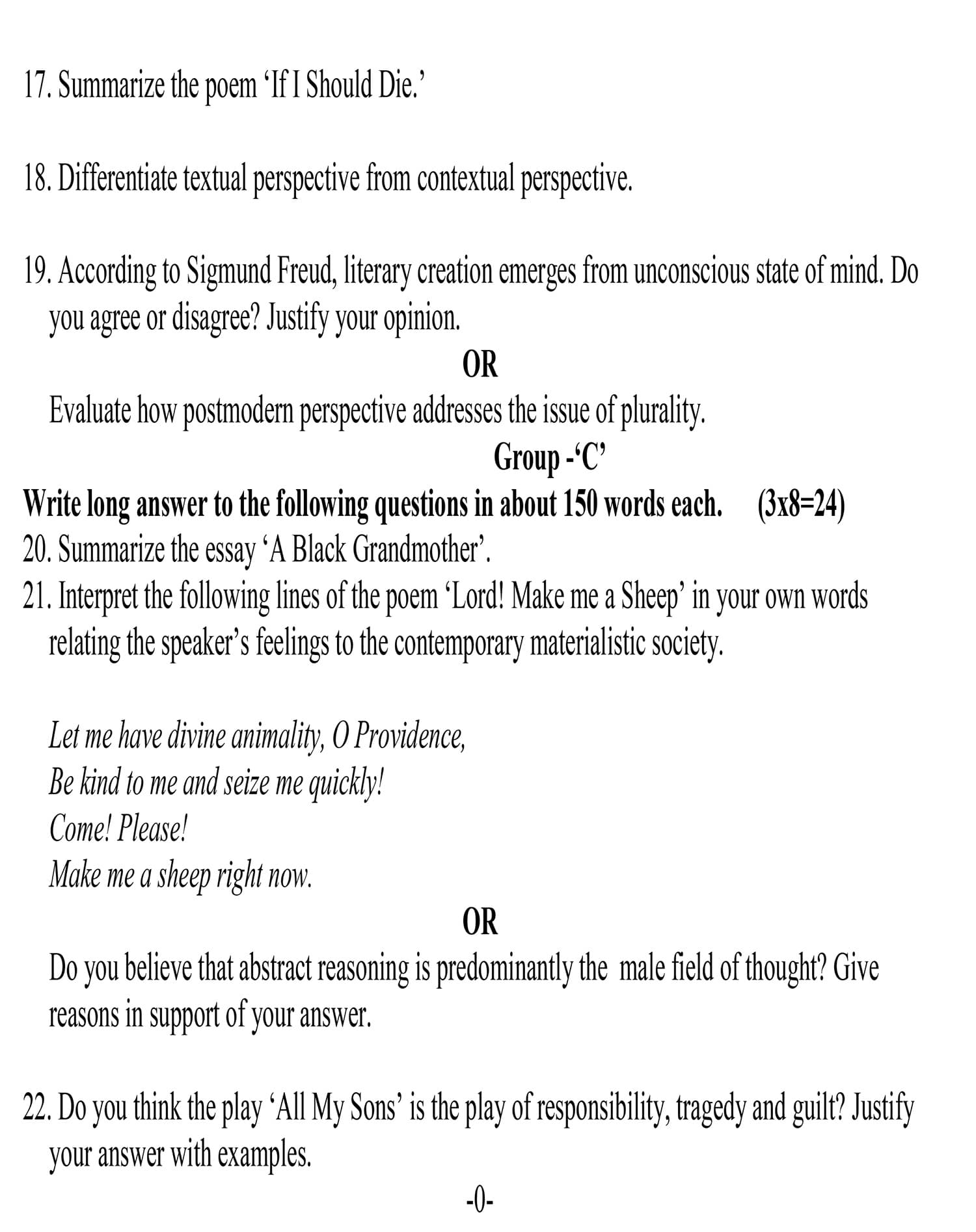 Class 12 Opt English Model Question 2082 (With Solution) Image 3